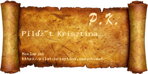 Pilát Krisztina névjegykártya